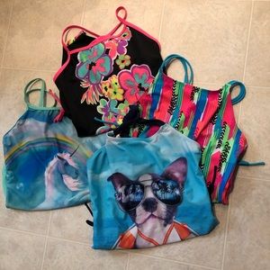 Lot of 4 swimsuits (3 Justice and 1 So)
